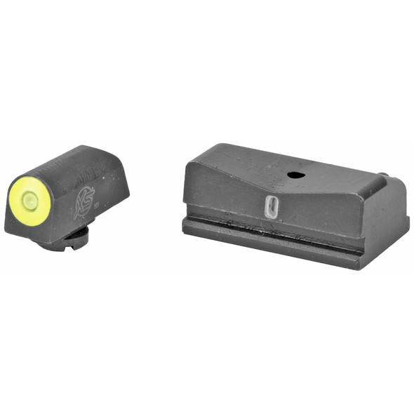 XS Sights DXT2 Big Dot Night Sights Walther CCP/PPS/PPS M2 Green Tritium Front With Yellow Ring/Tritium Stripe Rear Matte Black