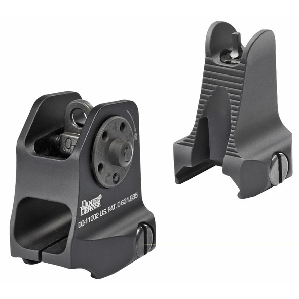 Daniel Defense Rail Mount Fixed Front/Rear Sight Combo Aluminum Black