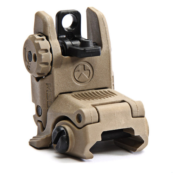Magpul MBUS Gen 2 Flip-Up Rear Sight AR-15 Picatinny Compatible Injection Molded Polymer Flat Dark Earth