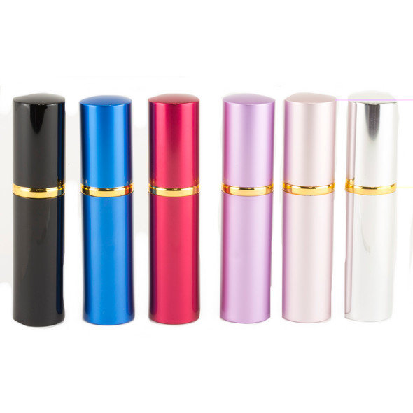 PS Products, Hot Lips Pepper Spray, Display, .75 oz., Lipstick Disguised Pepper Spray, Assorted Colors, 6 Pack