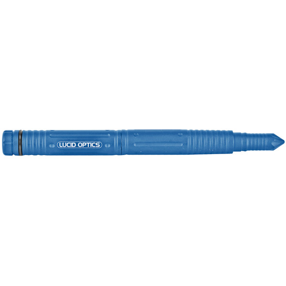 LUCID OPTICS, Tactical Pen with Piercing Point, Black Ink, 6061Aluminum, Blue Anodized Finish
