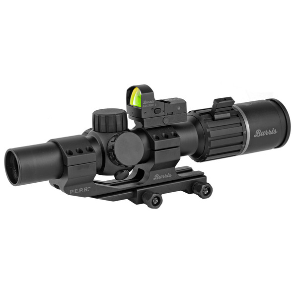 Burris RT-6 1-6x24mm Riflescope Combo Illuminated Ballistic AR Reticle 30mm Tube With FastFire 3 Reflex Red Dot Sight 3 MOA P.E.P.R. Mount Picatinny Rail Mount Matte Black