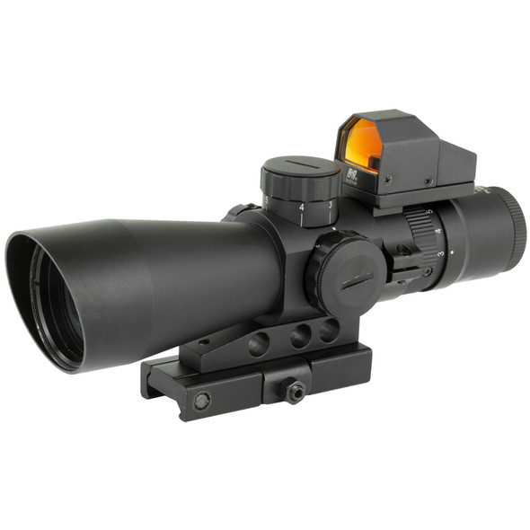 NcSTAR USS Gen II 3-9x42mm Riflescope Illuminated P4 SNIPER Reticle Micro Red Dot 0.5 MOA Adjustments Second Focal Plane Mount Included