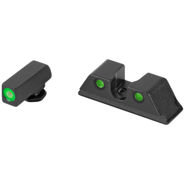 Meprolight Hyper-Bright Tritium Day and Night Sight Front Green Ring/Rear Green for Glock Standard Frames