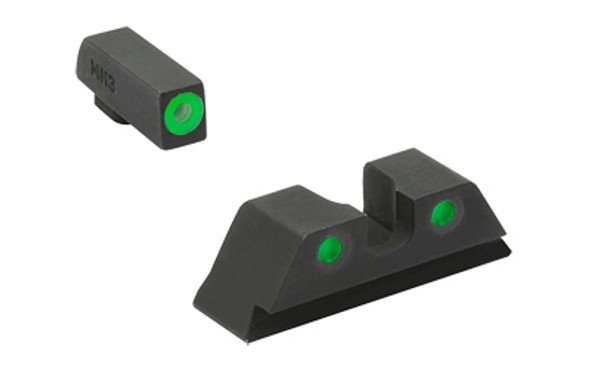 Meprolight Hyper-Bright Tritium Day and Night Sight Front Green Ring/Rear Green for Glock Standard Frames