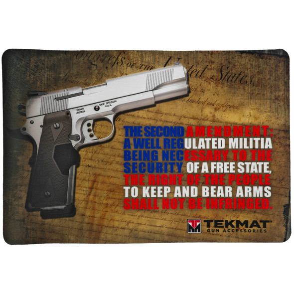 TekMat "Right To Bear Arms" Armorers Bench Mat 11"x17"x1/8" Neoprene
