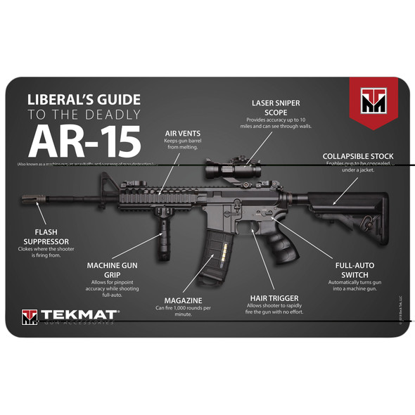 TekMat Armorers Bench Mat, Liberals Guide, Neoprene, Black, 11"x17"