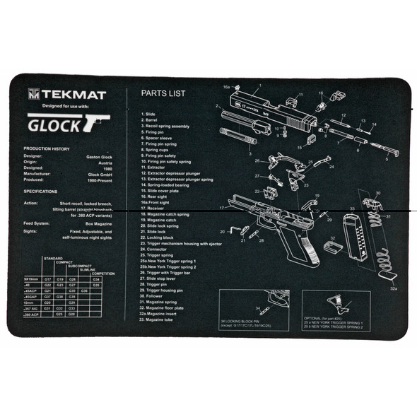 TekMat Glock Gen 3 Gun Cleaning Mat Neoprene