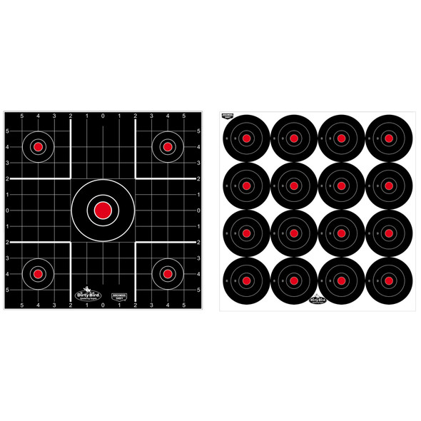 Birchwood Casey Dirty Bird Combo Package of 6- 12" Sight-In Targets and 6- 3" Bullseye Targets