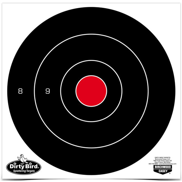Birchwood Casey Dirty Bird Targets 8" Bullseye 25 Pack