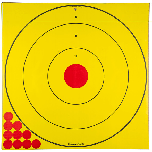 Birchwood Casey Long Range 17.75" Bullseye Target Pack of 5 with 200 Pasters