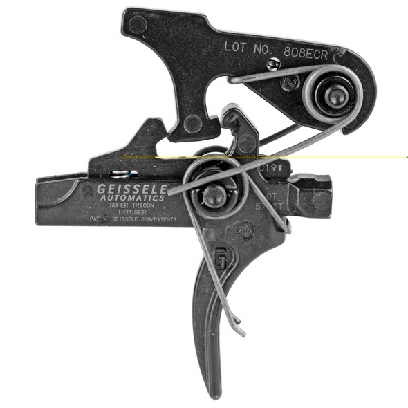 Geissele Automatics AR-15/AR-10 Super Tricon Trigger 2 Stage Tricon Trigger Bow Standard Mil-Spec Pin Matte Black