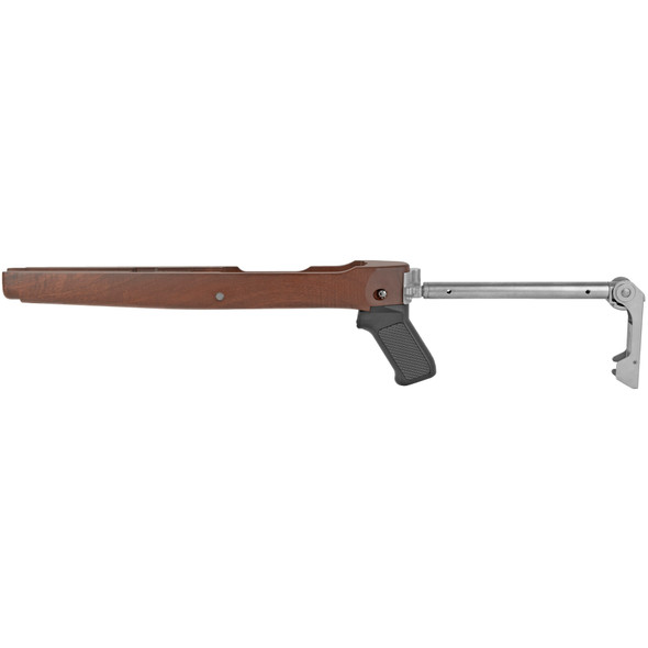Samson B-TM Folding Stock For Ruger 10/22 Walnut And Stainless Steel