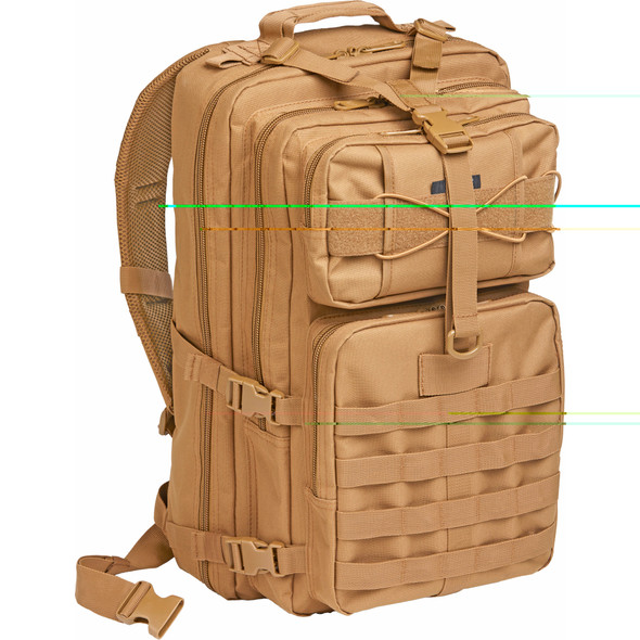 Bulldog Cases & Vaults Medium 2 Day Ranger/Computer Back Pack Tan