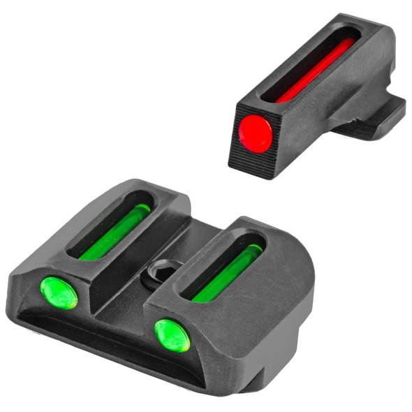 TruGlo Brite-Site Fiber Optic Sight Set for Springfield XD Series Models 3 Dot Sights CNC Machined Steel Housing Matte Black Finish