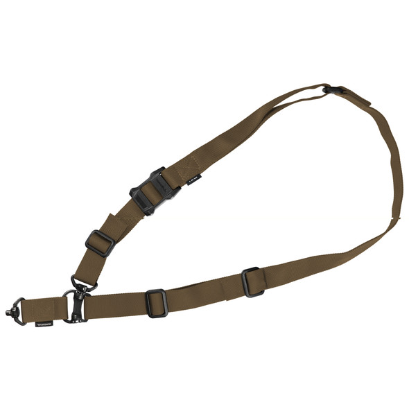 Magpul MS4 QDM One/Two Point Sling Proprietary Weave 1-1/4" Wide Nylon Webbing/Anti Chafing Comfort NIR Treatment Coyote Brown