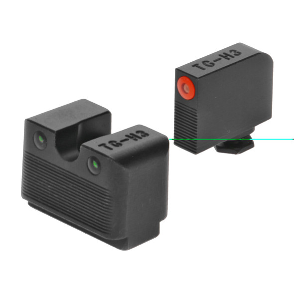 TRUGLO Tritium Pro Night Sights High Set fits Glock MOS 40/41 Orange Focus Ring 3 Dot Night Sight