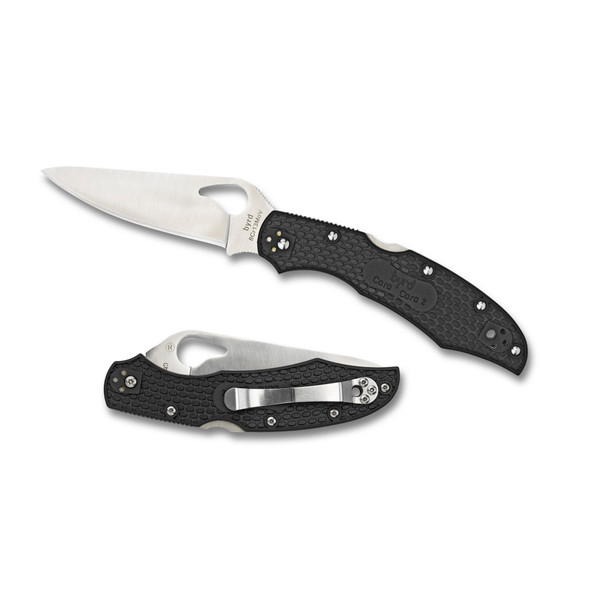 Spyderco Byrd BY03PSBK2 Cara Cara 2 - 3.75" Combo Edge Blade - Black FRN Handle