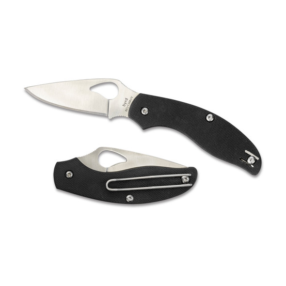 Spyderco byrd Tern Non-Locking Folding Knife PlainEdge G10 Handle