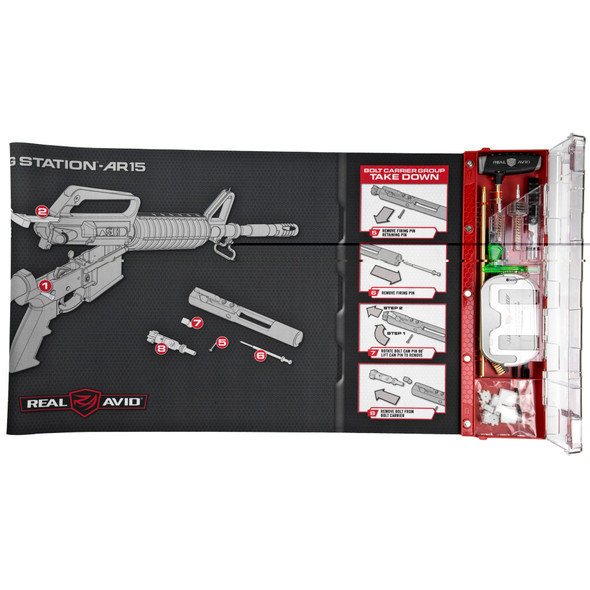 Real Avid AR-15 Master Cleaning Station with Mat, Field Guide, and Complete Set of Cleaning Tools