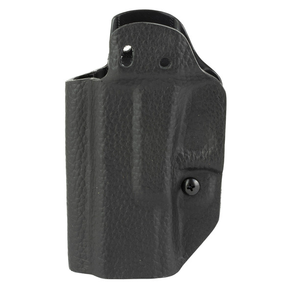 MFT HYBRID HOLSTER, INSIDE WAISTBAND HOLSTER, AMBIDEXTROUS, FITS GLOCK 19/23/45, KYDEX WITH LEATHER SHELL, INCLUDES 1.5" BELT ATTACHMENT, BLACK