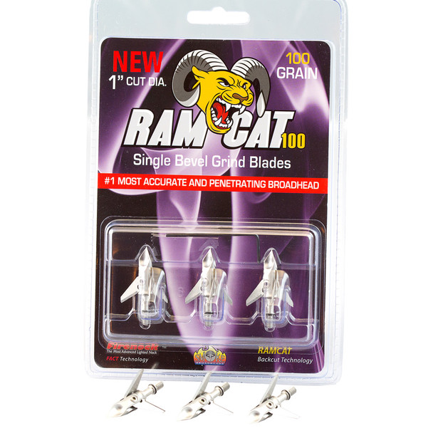 Ramcat Single Bevel Broadheads 100 Gr. 3.pk.