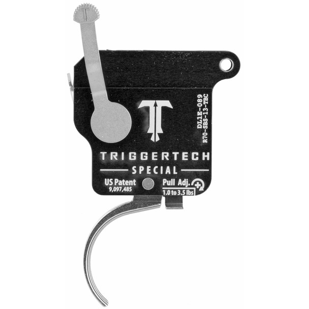 Trigger Tech Remington 700 Special Drop In Replacement Trigger Right Hand/Bolt Release/Curved Lever Stainless Steel Finish