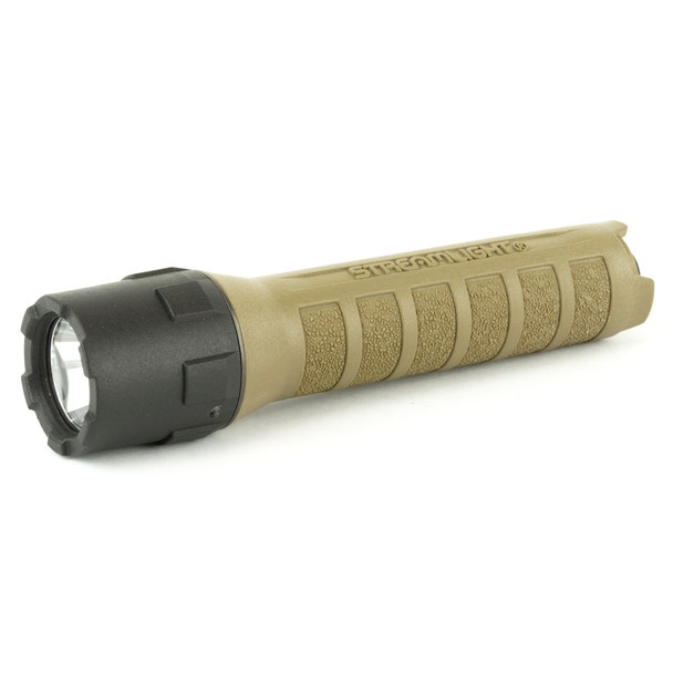 Streamlight PolyTac X USB 600 Lumen Tactical White LED Flashlight Multi-Fuel Compatible Ten-Tap Programming Removable Pocket Clip Nylon Polymer Housing Coyote Tan Finish