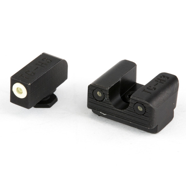 TRUGLO Tritium Pro Sight Set Glock 42, 43 Tritium Green with White Front Outline