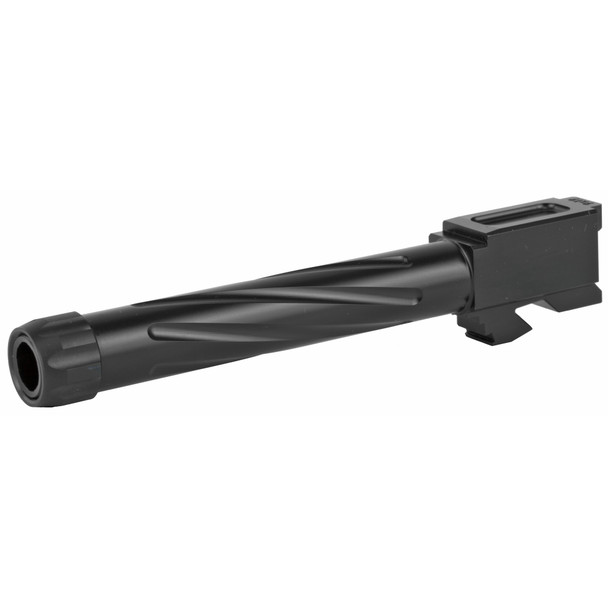 Rival Arms Barrel for GLOCK 17 Gen 3/4 Models 9mm Luger Fluted/Threaded 1/2x28 416R Stainless Steel PVD Coating Black Finish