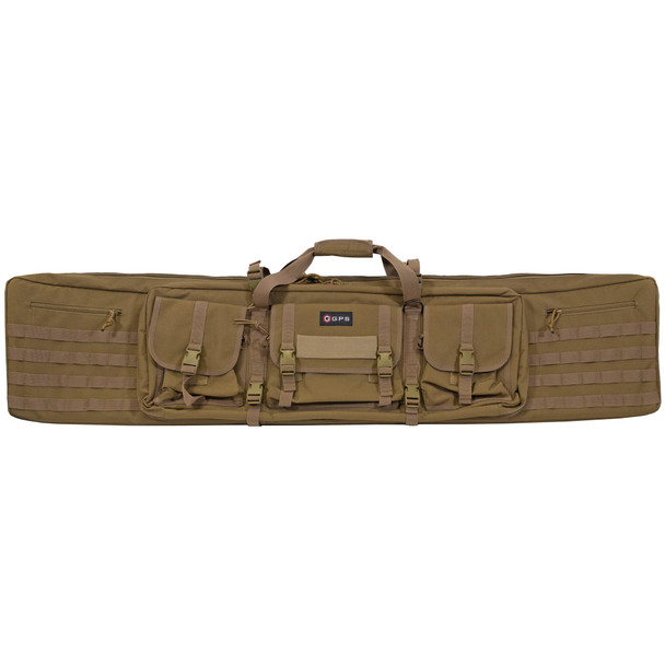 G-Outdoors, Inc., Tactical Double Rifle Case, Flat Dark Earth, 55", 600 Denier Polyester