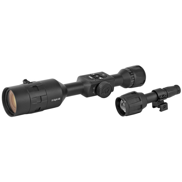 ATN X-Sight 4K Pro Smart Day/Night Riflescope 5-20x Built-In Ballistic Calculator Range Finder Black