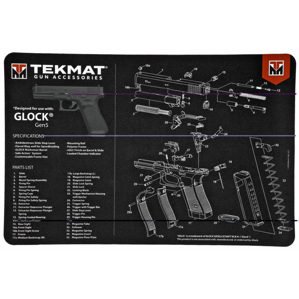 TekMat Glock Gen 5 Gun Cleaning Mat Neoprene