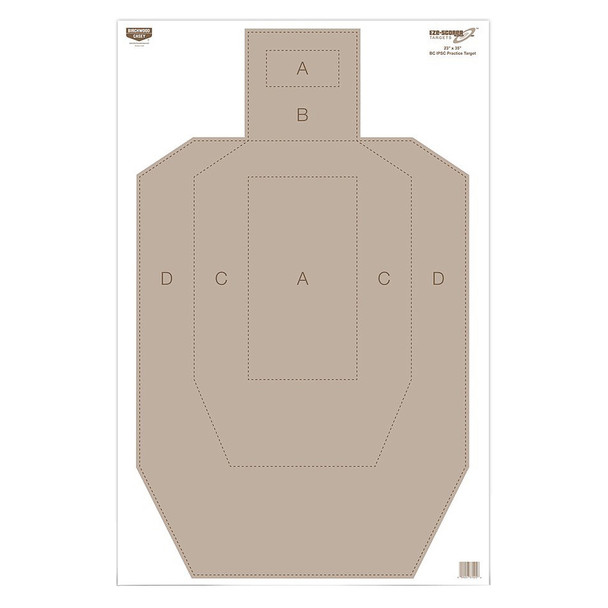 Birchwood Casey Eze-Scorer 23"x35" IPSC Practice Paper Target Indoor/Outdoor White 100 Pack