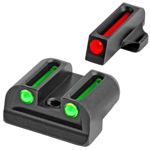 Truglo, Brite Site Fiber Optic Red Front 3 Dot Sight, Green Rear Sight, Fits Sig Sauer #6/#8
