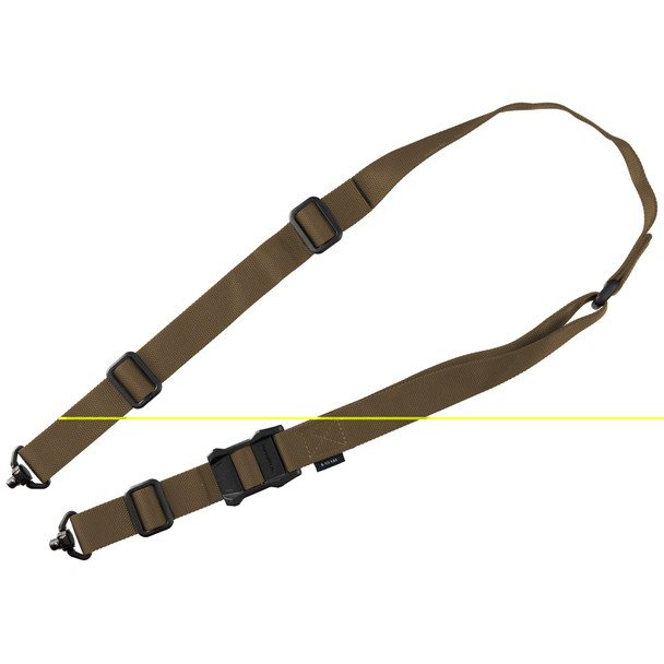 Magpul MS1 QDM Two Point Sling MS1 Slider Proprietary Weave 1-1/4" Wide Nylon Webbing/Anti Chafing Comfort NIR Treatment Coyote Brown