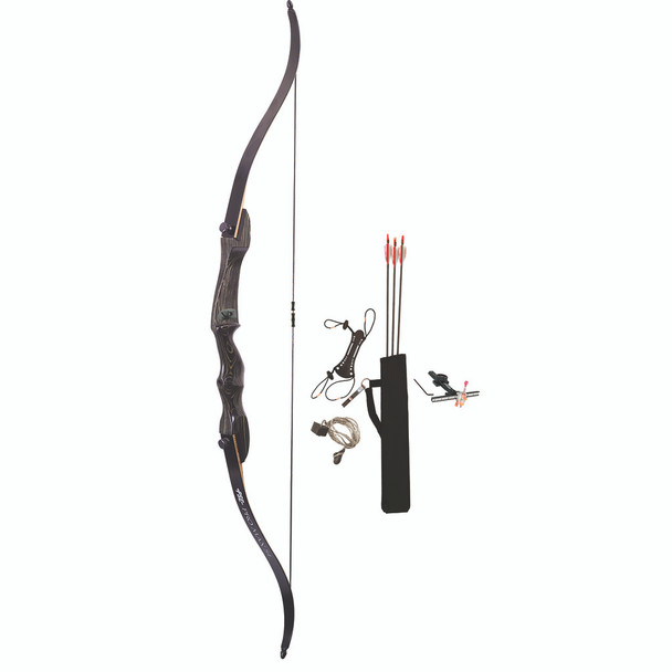 Pse Pro Max Traditional Recurve Bow Set Wood Riser 54 In. 20 Lbs. Rh