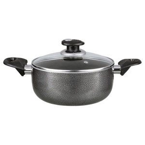 Brentwood 3 Qt. Round Aluminum Dutch Oven in Gray Brentwood 3 Qt. Round Aluminum Dutch Oven in Gray