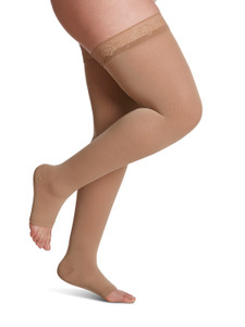 Sigvaris Women's Style Soft Opaque Thigh-High Open-Toe, 20-30mmHg Sigvaris Women's Style Soft Opaque Thigh-High Open-Toe, 20-30mmHg