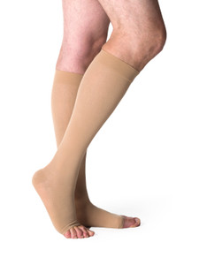 Men's & Women's Essential Opaque Calf, Open-Toe, 20-30mmHg Men's & Women's Essential Opaque Calf, Open-Toe, 20-30mmHg