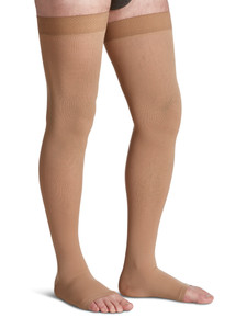 Men's & Women's Essential Opaque Thigh-High Open-Toe, 20-30mmHg Men's & Women's Essential Opaque Thigh-High Open-Toe, 20-30mmHg