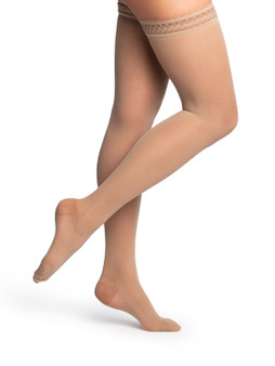 Women's DYNAVEN Sheer Thigh-High Women's Closed Toe, 15-20mmHg