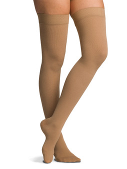 Women's Essential Cotton Thigh-High, Closed Toe, 30-40mmHg