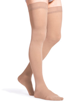 Men's Essential Opaque Thigh-High, Closed Toe, 20-30mmHg