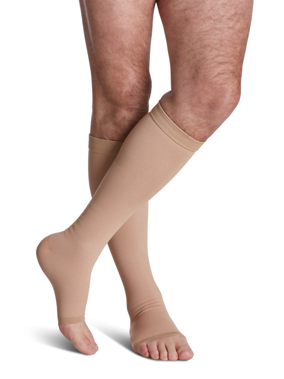 Men's & Women's Natural Rubber Calf Open-Toe, 40-50mmHg
