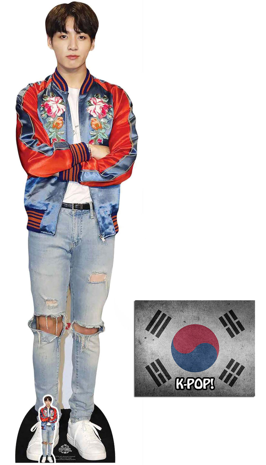 Jungkook Bangtan Boys Lifesize and Mini Cardboard Cutout Fan Pack