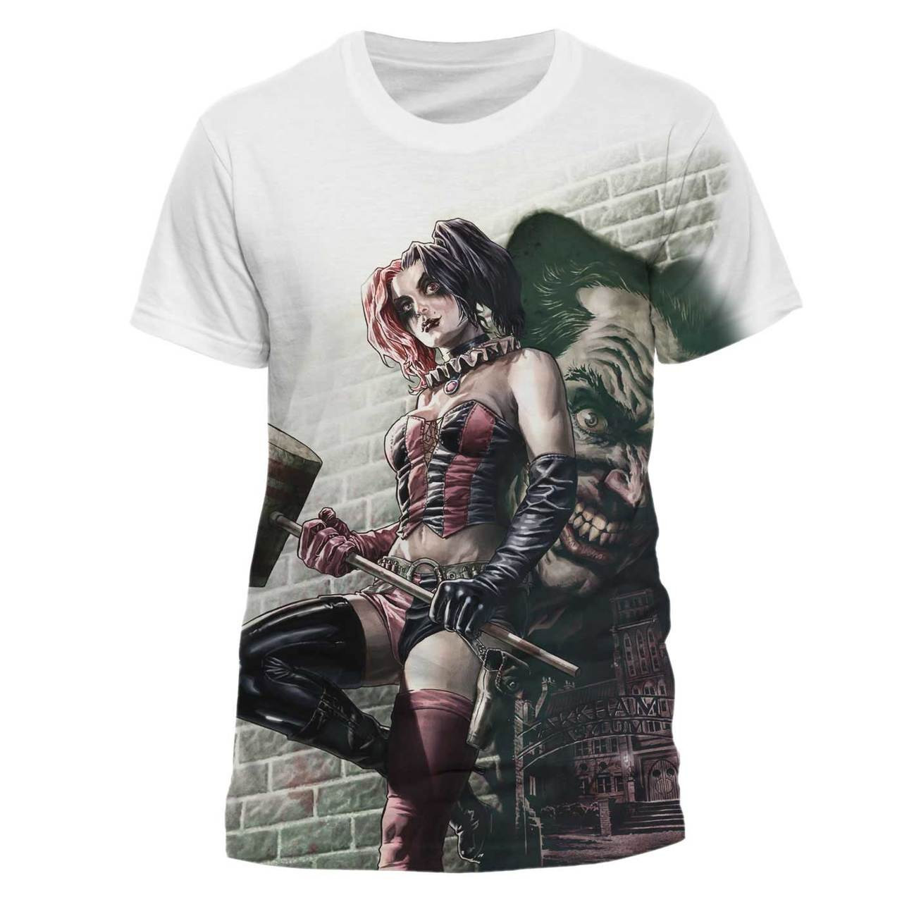 Batman Harley Quinn Wall Art Sublimation DC Comics Official White