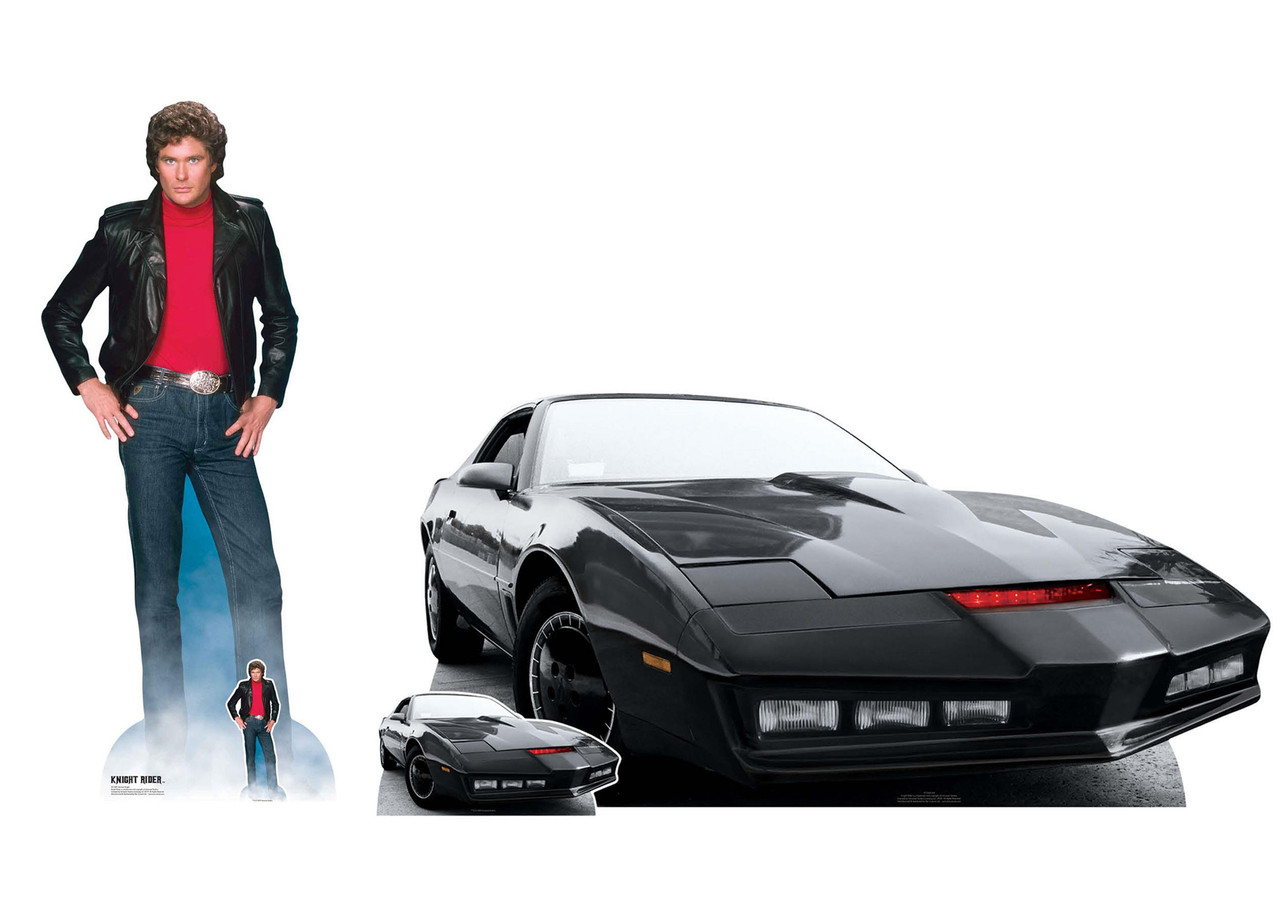 マイケル・ナイトとKITTオフィシャルナイトライダーダンボール切り抜き