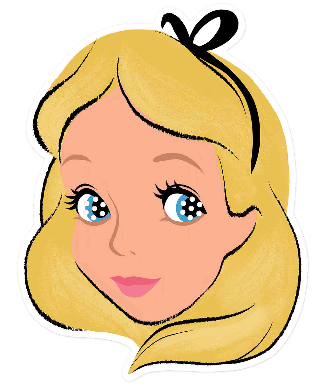 Alice in Wonderland Official Disney Size 2D Card Party Mask