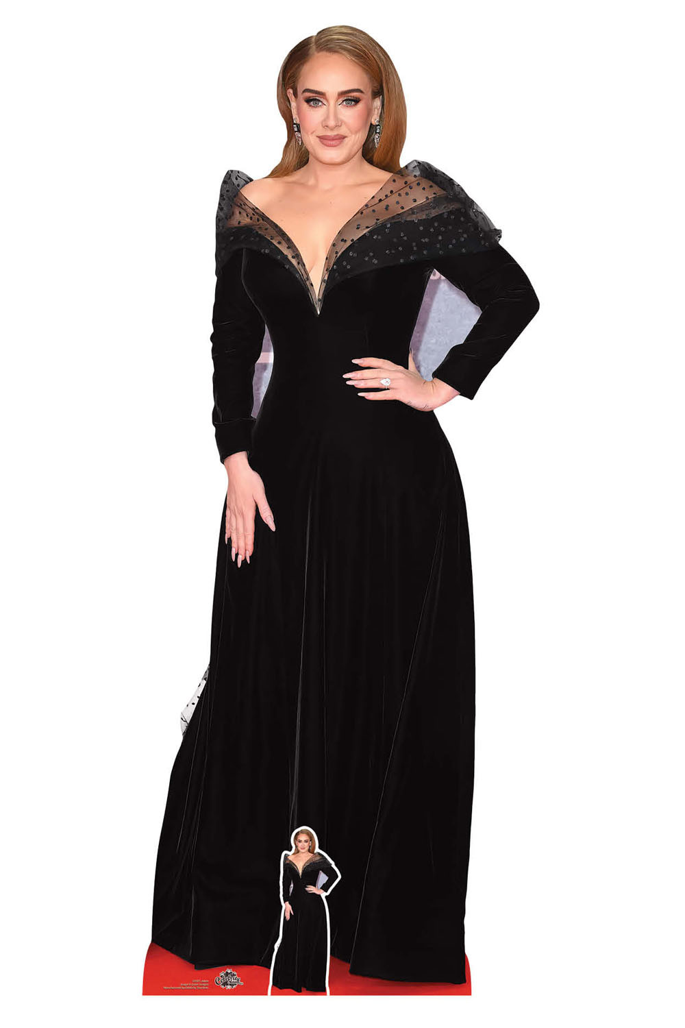 Adele Black Dress Lifesize Cardboard Cutout / Standee/ Stand Up